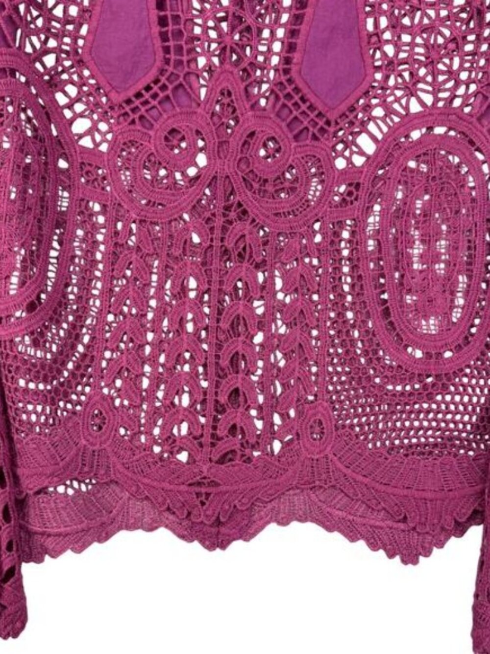 Anthropology Chloe Oliver Bell Sleeve lace top - Picture 4 of 5